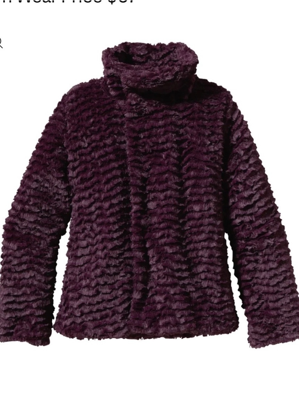 Patagonia Plush Funnel-Neck Sweater in Deep Plum